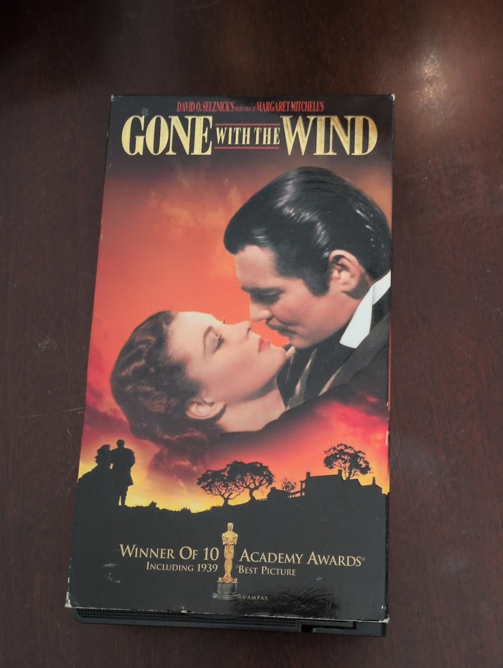 Gone With The Wind VHS Movie Tape - Red & Black Cover